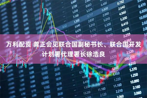 万利配资 龚正会见联合国副秘书长、联合国开发计划署代理署长徐浩良