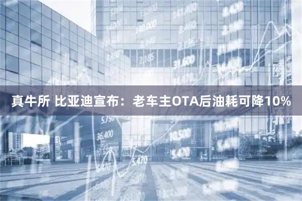 真牛所 比亚迪宣布：老车主OTA后油耗可降10%